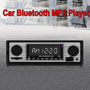 Car Stereo for Bluetooth, Retro Car FM Radio Smart Player, Electronic Auto FM Radio Receiver, Hands-Free Calling, Support MP3/WMA/WAV/AUX