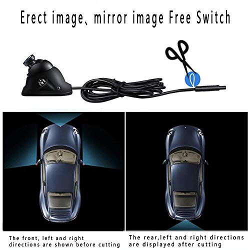 Car HD Blind Spot Side View Camera, Reverse Camera, Front/Side View Camera with Auto-dimming LEDs, NO Drilling, Mirror/Non-Mirror Image Adjustable Easy Installation