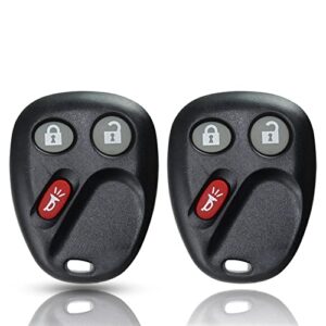 keyless entry car key fob compatible with chevy silverado/tahoe/avalanche 2003 2004 2005 2006 gmc sierra/yukon 2 packs replacement for lhj011
