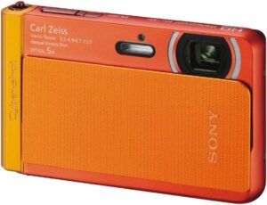 sony dsc-tx30/d 18 mp digital camera with 5x optical image stabilized zoom and 3.3-inch oled (orange)