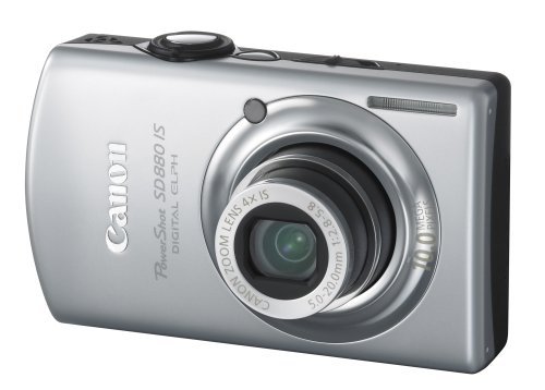 Canon PowerShot SD880IS 10MP Digital Camera with 4x Wide Angle Optical Image Stabilized Zoom (Silver)