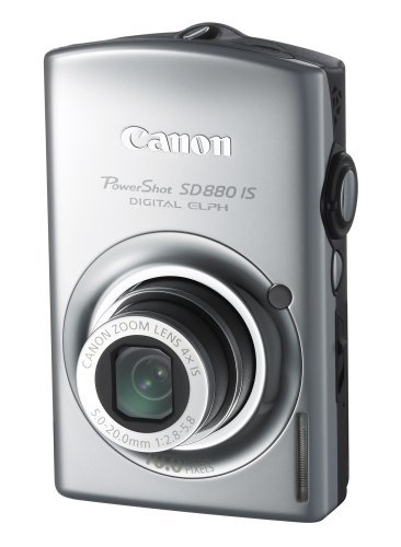 Canon PowerShot SD880IS 10MP Digital Camera with 4x Wide Angle Optical Image Stabilized Zoom (Silver)