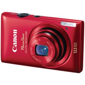 canon powershot elph 300 hs 12.1 mp cmos digital camera with full 1080p hd video (red)