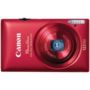 Canon PowerShot ELPH 300 HS 12.1 MP CMOS Digital Camera with Full 1080p HD Video (Red)