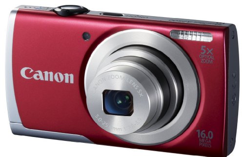 Canon 8255B001 16.0 Megapixel Powershot(R) A2500 Digital Camera (Red) 6.20In. X 4.90In. X 2.20In.