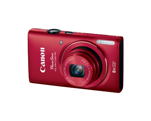 Canon PowerShot ELPH 130 IS 16.0 MP Digital Camera with 8x Optical Zoom 28mm Wide-Angle Lens and 720p HD Video Recording (Red) (Discontinued by Manufacturer)