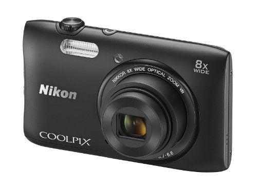 Nikon COOLPIX S3600 20.1 MP Digital Camera with 8x Zoom NIKKOR Lens and 720p HD Video (Black) (Discontinued by Manufacturer)