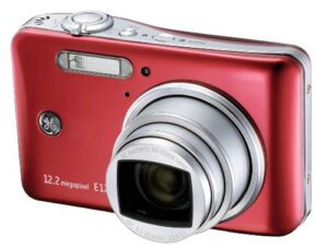 ge e1250tw-rd 12mp digital camera with 5x optical zoom and 3.0 inch lcd with auto brightness – red
