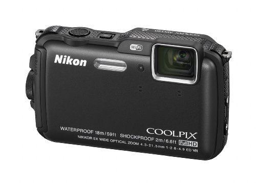 Nikon COOLPIX AW120 16.1 MP Wi-Fi and Waterproof Digital Camera with GPS and Full HD 1080p Video (Black) (Discontinued by Manufacturer)