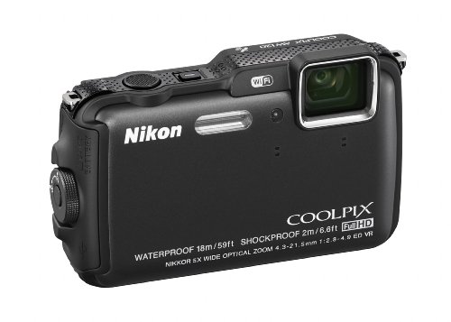 Nikon COOLPIX AW120 16.1 MP Wi-Fi and Waterproof Digital Camera with GPS and Full HD 1080p Video (Black) (Discontinued by Manufacturer)