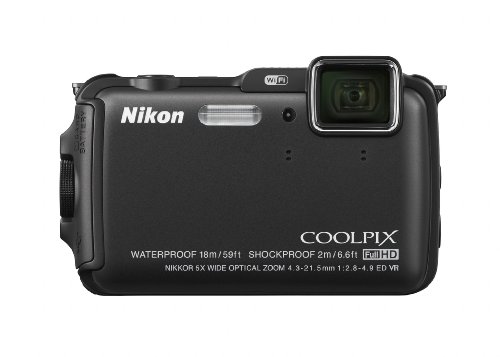 Nikon COOLPIX AW120 16.1 MP Wi-Fi and Waterproof Digital Camera with GPS and Full HD 1080p Video (Black) (Discontinued by Manufacturer)