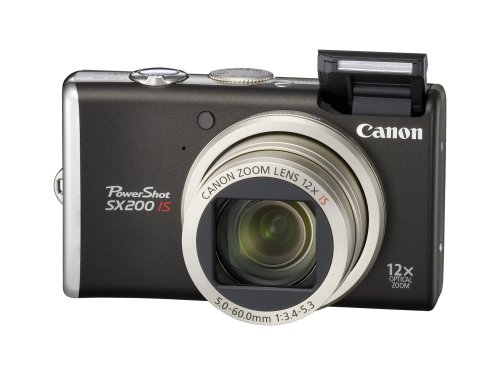 Canon PowerShot SX200IS 12 MP Digital Camera with 12x Wide Angle Optical Image Stabilized Zoom and 3.0-inch LCD (Black)