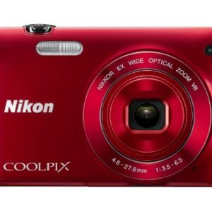 Nikon COOLPIX S4300 16 MP Digital Camera with 6x Zoom NIKKOR Glass Lens and 3-inch Touchscreen LCD (Red)