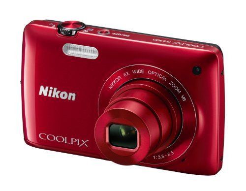 Nikon COOLPIX S4300 16 MP Digital Camera with 6x Zoom NIKKOR Glass Lens and 3-inch Touchscreen LCD (Red)