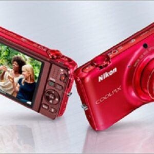 Nikon COOLPIX S6500 Wi-Fi Digital Camera with 12x Zoom (Red)