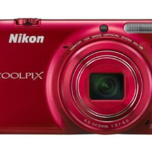 Nikon COOLPIX S6500 Wi-Fi Digital Camera with 12x Zoom (Red)