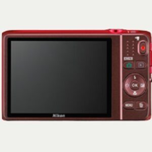 Nikon COOLPIX S6500 Wi-Fi Digital Camera with 12x Zoom (Red)