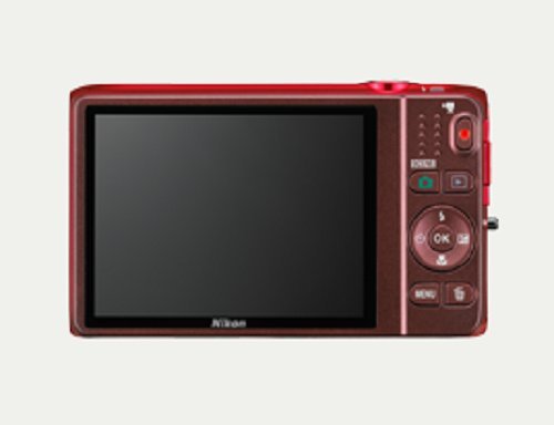 Nikon COOLPIX S6500 Wi-Fi Digital Camera with 12x Zoom (Red)