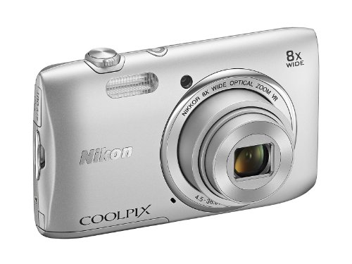 Nikon COOLPIX S3600 20.1 MP Digital Camera with 8x Zoom NIKKOR Lens and 720p HD Video (Silver) (Discontinued by Manufacturer)