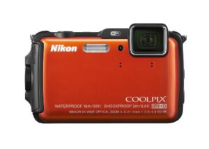 nikon coolpix aw120 16 mp wi-fi and waterproof digital camera with gps and full hd 1080p video (orange) (discontinued by manufacturer)