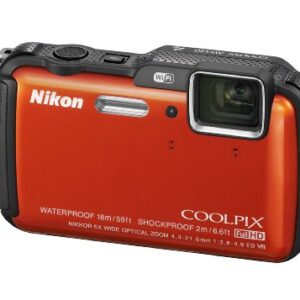 Nikon COOLPIX AW120 16 MP Wi-Fi and Waterproof Digital Camera with GPS and Full HD 1080p Video (Orange) (Discontinued by Manufacturer)