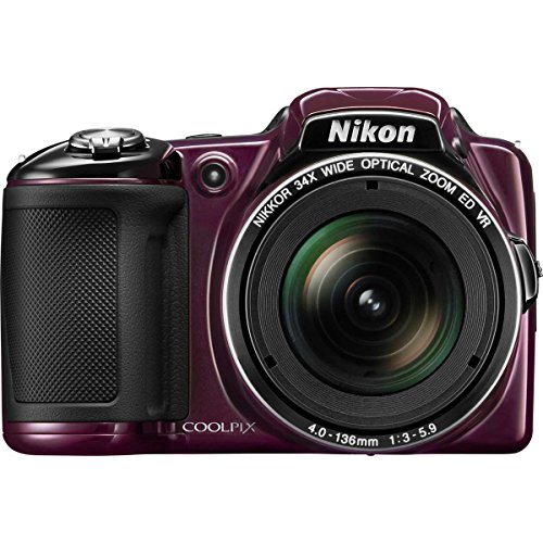 Nikon Coolpix L830 Digital Camera (Plum) (Renewed)