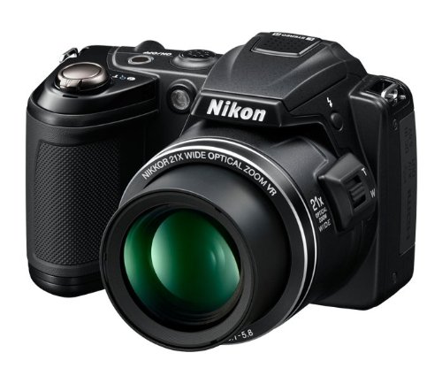 Nikon COOLPIX L120 14.1 MP Digital Camera with 21x NIKKOR Wide-Angle Optical Zoom Lens and 3-Inch LCD (Black) (OLD MODEL)