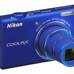 Nikon COOLPIX S6200 16 MP Digital Camera with 10x Optical Zoom NIKKOR ED Glass Lens and HD 720p Video (Blue)