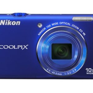 Nikon COOLPIX S6200 16 MP Digital Camera with 10x Optical Zoom NIKKOR ED Glass Lens and HD 720p Video (Blue)