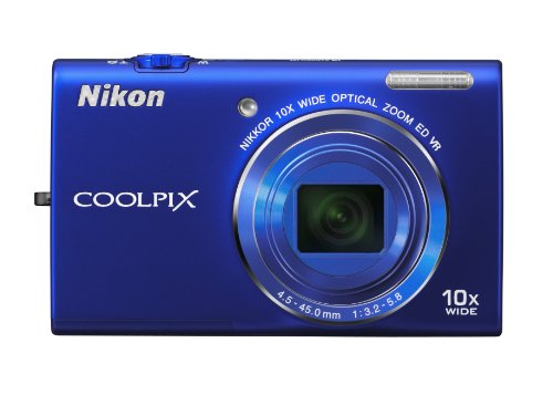 Nikon COOLPIX S6200 16 MP Digital Camera with 10x Optical Zoom NIKKOR ED Glass Lens and HD 720p Video (Blue)