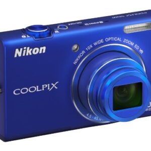 Nikon COOLPIX S6200 16 MP Digital Camera with 10x Optical Zoom NIKKOR ED Glass Lens and HD 720p Video (Blue)