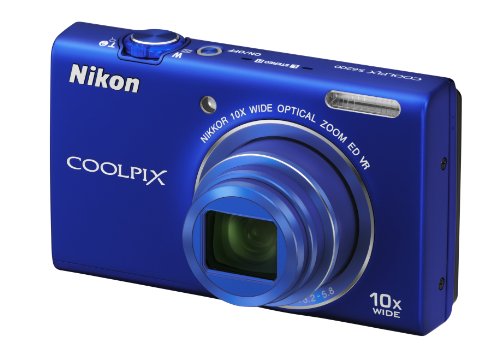 Nikon COOLPIX S6200 16 MP Digital Camera with 10x Optical Zoom NIKKOR ED Glass Lens and HD 720p Video (Blue)