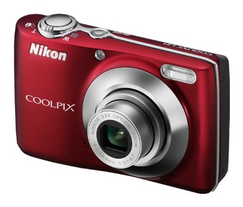 Nikon COOLPIX L24 14 MP Digital Camera with 3.6x NIKKOR Optical Zoom Lens and 3-Inch LCD (Red)