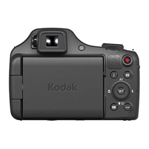 Kodak PIXPRO Astro Zoom AZ652-BK 20MP Digital Camera with 65X Optical Zoom and 3 Inch LCD (Black) Bundle with 32GB SDXC Card and Rechargeable Battery, and Charger Kit (4 Items)