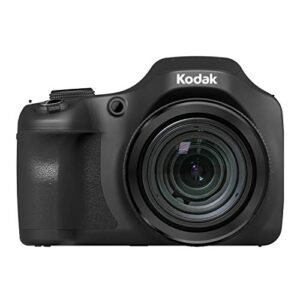 Kodak PIXPRO Astro Zoom AZ652-BK 20MP Digital Camera with 65X Optical Zoom and 3 Inch LCD (Black) Bundle with 32GB SDXC Card and Rechargeable Battery, and Charger Kit (4 Items)