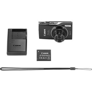 Canon PowerShot ELPH 360 HS Digital Camera (Black) (1075C001) + 64GB Memory Card + Case + Card Reader + Flex Tripod + Memory Wallet + Cap Keeper + Cleaning Kit (Renewed)