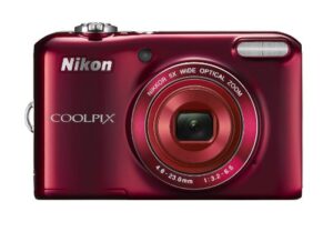 nikon coolpix l28 20.1 mp digital camera with 5x zoom lens and 3″ lcd (red) (old model)