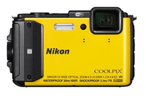 nikon coolpix aw130 waterproof digital camera with built-in wi-fi (yellow)