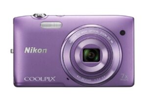 nikon coolpix s3500 20.1 mp digital camera with 7x zoom (purple) (old model)