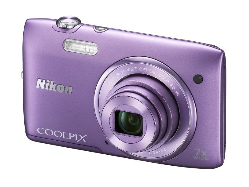 Nikon COOLPIX S3500 20.1 MP Digital Camera with 7x Zoom (Purple) (OLD MODEL)