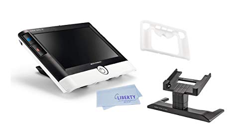 Eschenbach Visolux Digital HD Bundle with Bumper Case and Base- Advanced Portable Color Video Magnifier (7” LCD Screen with Anti-Glare Coating, HD Camera, & Built-in Stand) with Liberty Cleaning Cloth