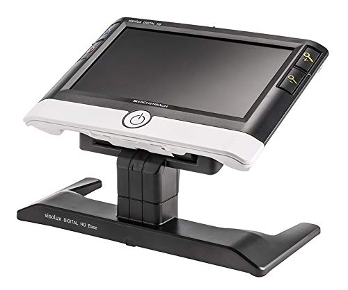 Eschenbach Visolux Digital HD Bundle with Bumper Case and Base- Advanced Portable Color Video Magnifier (7” LCD Screen with Anti-Glare Coating, HD Camera, & Built-in Stand) with Liberty Cleaning Cloth