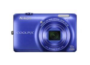 nikon coolpix s6300 16 mp digital camera with 10x zoom nikkor glass lens and full hd 1080p video (blue)