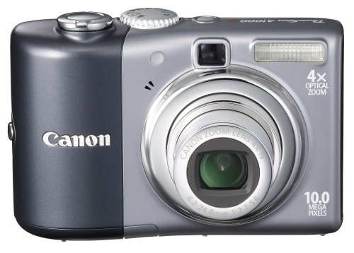 Canon Powershot A1000IS 10MP Digital Camera with 4x Optical Image Stabilized Zoom (Grey)