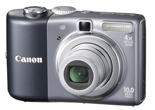 Canon Powershot A1000IS 10MP Digital Camera with 4x Optical Image Stabilized Zoom (Grey)