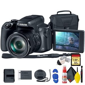 canon powershot sx70 hs digital camera (3071c001) – with 32gb memory card, bag, cleaning kit, and more