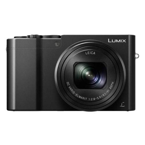 Panasonic LUMIX DMC-ZS100 Digital Camera (Black) Bundle with 64GB Memory Card, Cable, Battery with Dual Charger, Case with Accessories, and Video Software Suite (6 Items)