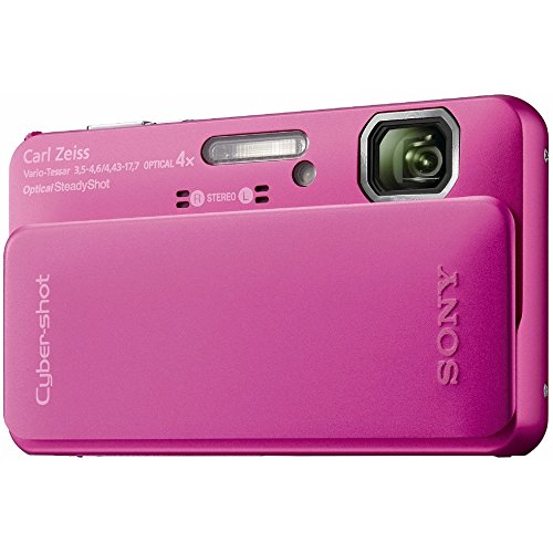 Sony Cyber-Shot DSC-TX10 16.2 MP Waterproof Digital Still Camera with Exmor R CMOS Sensor, 3D Sweep Panorama, and Full HD 1080/60i Video (Pink)