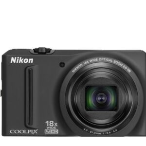 Nikon COOLPIX S9100 12.1 MP CMOS Digital Camera with 18x NIKKOR ED Wide-Angle Optical Zoom Lens and Full HD 1080p Video (Black) (OLD MODEL)