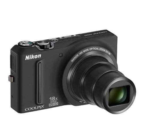 Nikon COOLPIX S9100 12.1 MP CMOS Digital Camera with 18x NIKKOR ED Wide-Angle Optical Zoom Lens and Full HD 1080p Video (Black) (OLD MODEL)